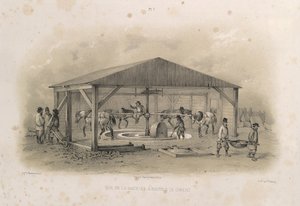 Fabrication de ciment De : La construction de la cathédrale Saint-Isaac, 1845 - Auguste de Montferrand