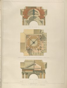 Détail de la construction du clocher, tiré de : La Construction de la cathédrale Saint-Isaac, 1845 - Auguste de Montferrand