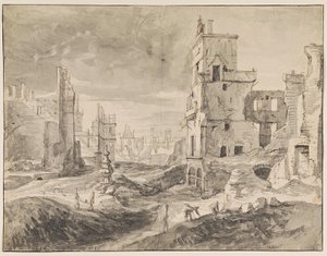 Bruxelles après le bombardement de 1695
