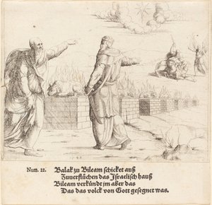 Le sacrifice de Balak et la prophétie de Balaam - Augustin Hirschvogel