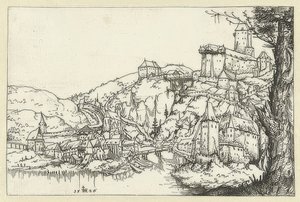 Vue de Passau - Augustin Hirschvogel