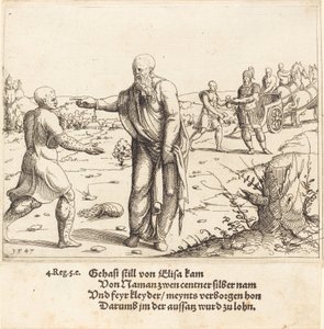 Élisée punit Guéhazi avec la lèpre de Naaman, 1547