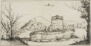Forteresse dans un lac - Augustin Hirschvogel