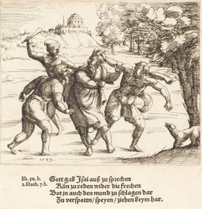 Isaïe accepte la moquerie à cause de sa foi, 1549