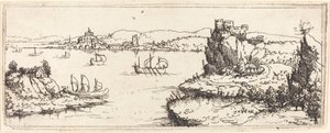 Paysage avec Bateaux à Voiles - Augustin Hirschvogel