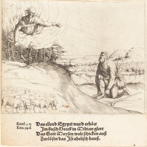 Moïse et le Buisson Ardent - Augustin Hirschvogel