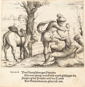 La parabole du bon Samaritain, 1549 - Augustin Hirschvogel