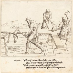 La Préparation de la Croix - Augustin Hirschvogel