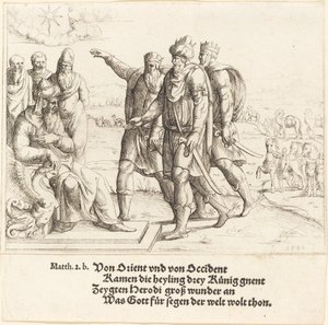 Les trois rois annoncent la naissance du Christ à Hérode - Augustin Hirschvogel