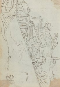 Ruines antiques sur la rive du Tibre