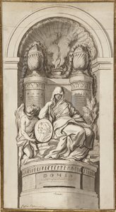 Étude pour un monument funéraire, 1750