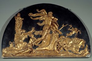 Le Feu ou Pluton enlevant Proserpine, bas-relief en stuc par Augustin Pajou - Augustin Pajou