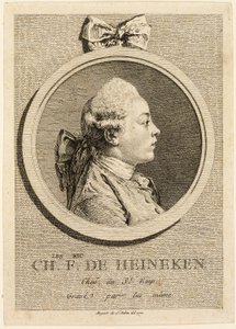 Portrait de Charles Frederick de Heincken - Augustin de Saint-Aubin