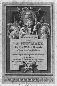 Frontispice du commentaire de de la Beaumelle de 