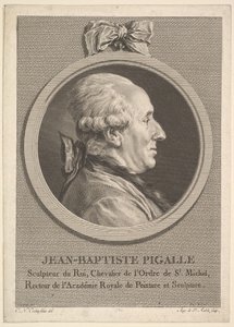 Portrait de Jean-Baptiste Pigalle - Augustin de Saint Aubin
