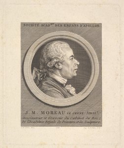 Portrait de Jean-Michel Moreau, 1787 - Augustin de Saint Aubin