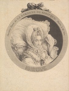 Portrait de La Baronne de Rebecque, 1780. - Augustin de Saint Aubin