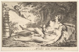 Vignette en regard du nom de Augustin de Saint-Aubin, 1762 - Augustin de Saint Aubin