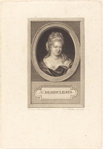 Antoinette du Ligier de La Garde Deshoulières - Augustin de Saint Aubin after Elisabeth Sophie Cheron