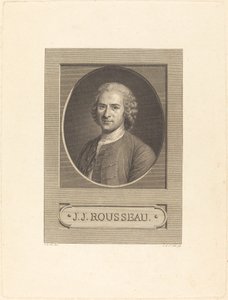 Frontispice : J.J. Rousseau - Augustin de Saint Aubin after Maurice Quentin