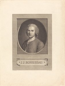 J.J. Rousseau - Augustin de Saint Aubin after Maurice Quentin