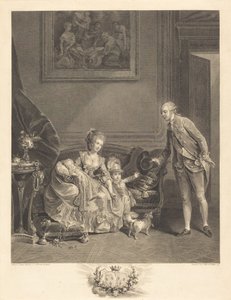 Le duc de Chartres, son épouse et ses enfants - Augustin de Saint Aubin and Isidore Stanislas Helman