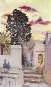 Entrée de la mosquée de Sidi, Abd-Er-Rahman (lithographie couleur) - Augustine Fitzgerald