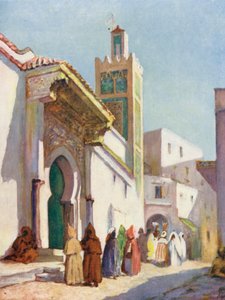 La Grande Mosquée de Tanger (lithographie couleur) - Augustine Fitzgerald
