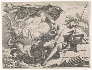 Vénus regarde Adonis endormi - Augustinus Terwesten (I)