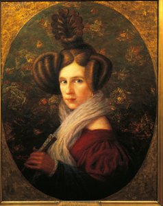 Italie, Milan, Portrait de Margherita Barezzi (1814-1840), épouse de Giuseppe Verdi - Augusto Mussini
