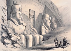 Extérieur du temple sud, Ebsamboul, Nubie, vers 1850 - Augustus Butler