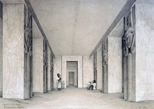 Intérieur du temple nord, Ebsamboul, Nubie, Égypte, 19ème siècle