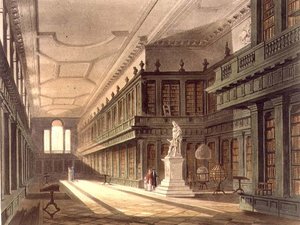 Intérieur de la bibliothèque du All Souls College, illustration de l
