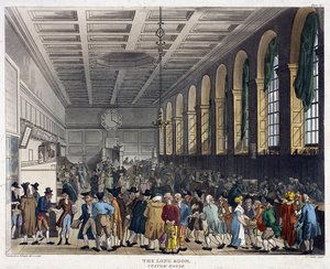 Intérieur de la douane, Londres, 1808 - Augustus Charles Pugin, Thomas Rowlandson