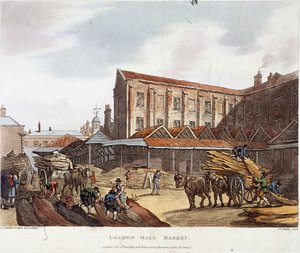 Leadenhall Market, Londres - Augustus Charles Pugin, Thomas Rowlandson