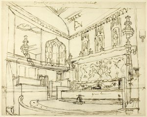 Cour de chancellerie, Westminster Hall - Augustus Charles Pugin
