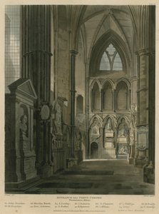 Entrée dans le Coin des Poètes, Abbaye de Westminster, Londres