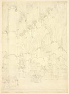 Allée nord, abbaye de Westminster - Augustus Charles Pugin