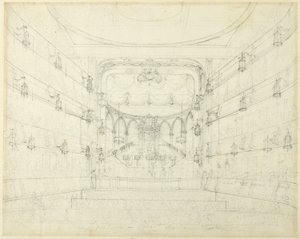 Study for An Oratorio-Covent Garden Theater, from Microcosm of London (Étude pour un oratorio - Théâtre du jardin de Covent)