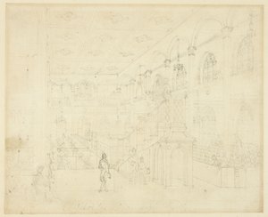 Étude pour la chapelle de la Société philanthropique, du Microcosme de Londres