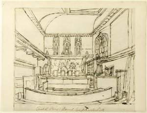 Étude pour la Cour du banc du roi, Westminster Hall, du Microcosme de Londres