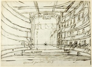Étude pour le théâtre de Covent Garden, du Microcosme de Londres - Augustus Charles Pugin