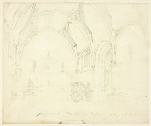 Étude pour le palais de Lambeth, du Microcosme de Londres - Augustus Charles Pugin