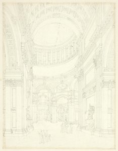 Étude pour la cathédrale Saint-Paul, tirée de Microcosme de Londres