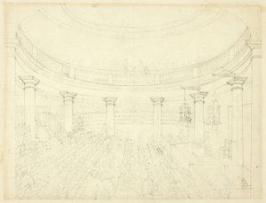 Étude pour Surrey Institution, de Microcosm of London - Augustus Charles Pugin