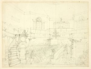 Étude pour la Magdalen Chapel, du Microcosme de Londres