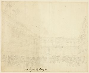 Étude pour la Bourse Royale, de Microcosm of London - Augustus Charles Pugin