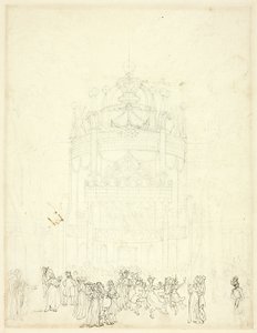 Étude pour Vauxhall Garden - Augustus Charles Pugin