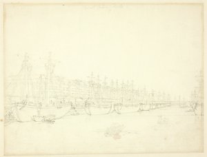Étude pour les Docks des Indes occidentales, du Microcosme de Londres