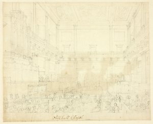 Étude pour la chapelle de Whitehall, de Microcosm of London - Augustus Charles Pugin